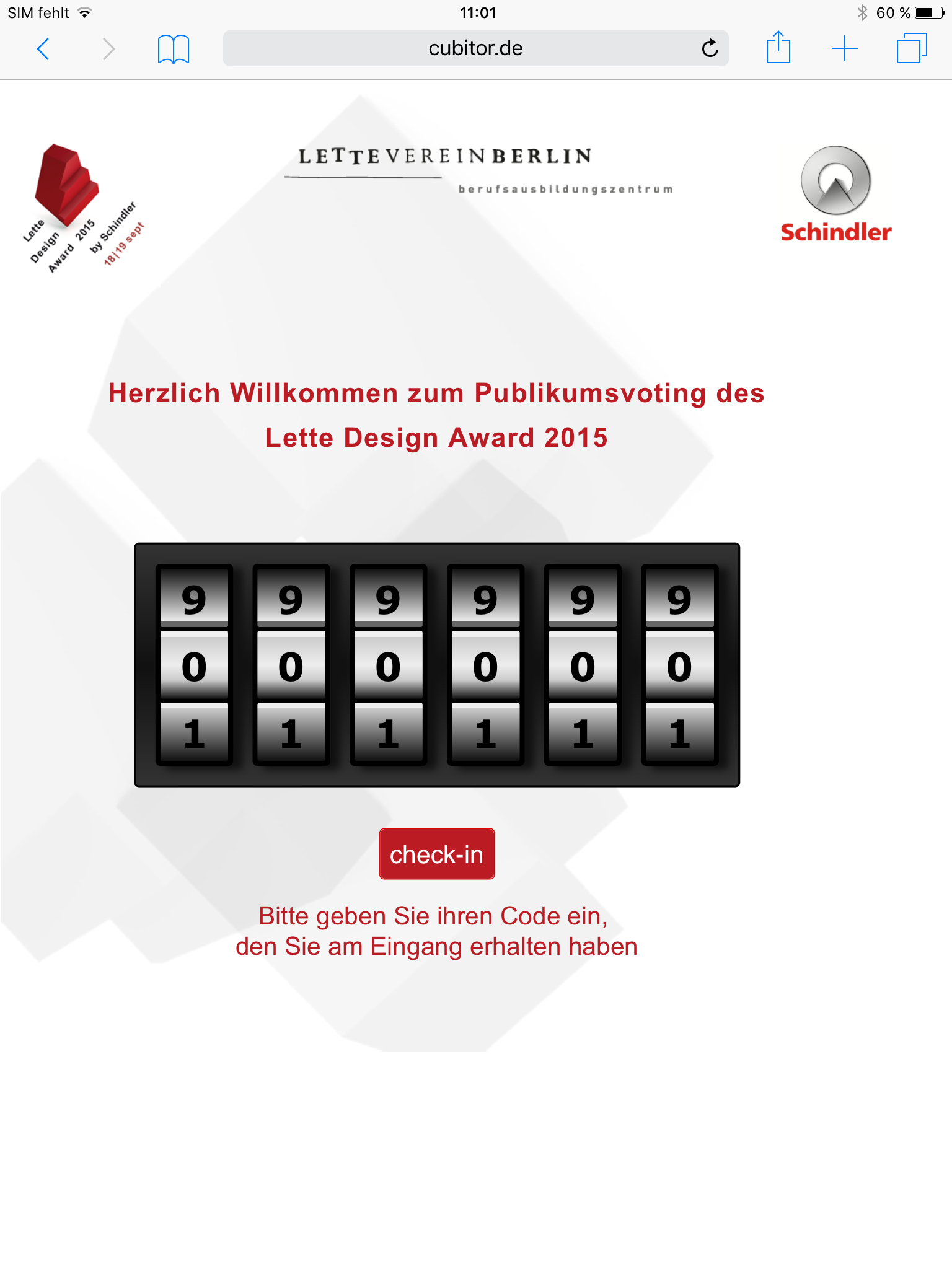 Votingmodul für "Lette-Design-Award" 
